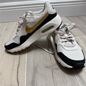 Nike Women's Air Max White and Gold Sneakers